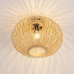 Lindby Loftlamper|Loftlamper > Solvira loftlampe, bambusflet, rund