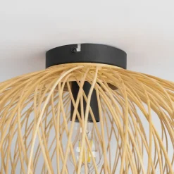 Lindby Loftlamper|Loftlamper > Solvira loftlampe, bambusflet, rund