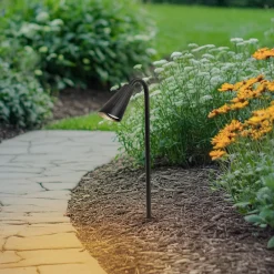 Lindby Terrassebelysning|Udendørs Spot > Sorvete lampe med jordspyd, sort, metal, højde 62 cm