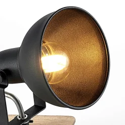 Lindby Gang|Pendellamper > spotlight Aylis, højde 14 cm, sort, træ, E14