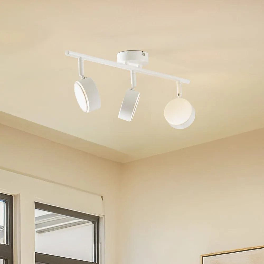 Lindby Arbejdsrum/Kontor|Loftlamper > spotlight Jyla, hvid, 4.000 K, 3-lys, GX53