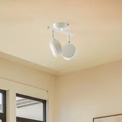 Lindby Arbejdsrum/Kontor|Loftlamper > spotlight Jyla, hvid, 4.000 K, 2-lys, GX53