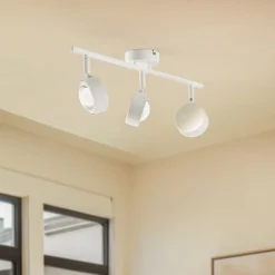 Lindby Arbejdsrum/Kontor|Loftlamper > spotlight Jyla, hvid, linse, 4.200 K, 3-lys, GX53