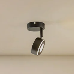 Lindby Arbejdsrum/Kontor > -spotlight Jyla, sort, 2.700 K, Ø 8 cm, GX53