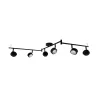 Lindby Arbejdsrum/Kontor|Loftlamper > spotlight Jyla, sort, linse, 3.000 K, 6-lys, GX53