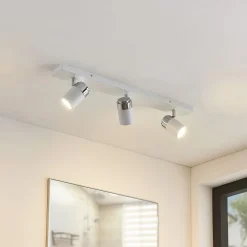 Lindby Loftlamper|Spotlights > spotlight Kardo, 3 lyskilder, hvid, metal, IP44