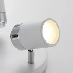 Loftlamper|Spotlights ^ Lindby spotlight Kardo, roundel, 3 lyskilder, hvid, metal, IP44