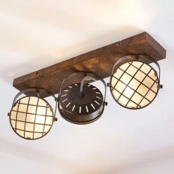 Lindby Loftlamper|Loftlamper > spotlight Tamin, 48 cm, rustfarvet, 3 lyskilder, glas
