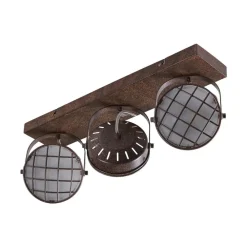 Lindby Loftlamper|Loftlamper > spotlight Tamin, 48 cm, rustfarvet, 3 lyskilder, glas