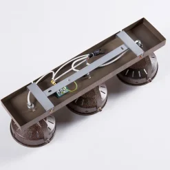 Lindby Loftlamper|Loftlamper > spotlight Tamin, 48 cm, rustfarvet, 3 lyskilder, glas