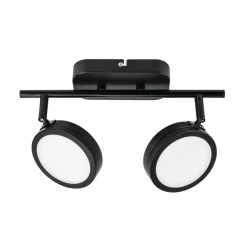 Lindby Loftlamper|Spotlights > -spot Neros, sort, 2-lys, 31,5 cm, CCT, jern