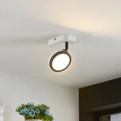 Lindby Spotlights > spot Vesim, hvid, 1-lys, 15 cm høj, jern