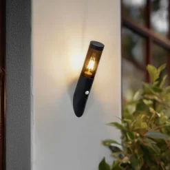 Lindby Væglampe Med Sensor|Væglamper > Statius udendørs væglampe, antracit, jern, sensor