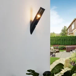 Lindby Væglampe Med Sensor|Væglamper > Statius udendørs væglampe, antracit, jern, sensor