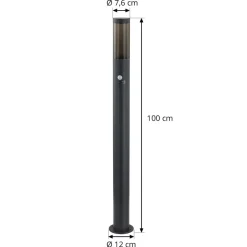 Lindby Gadebelysning > Statius vejlampe, antracit, jern, sensor
