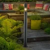 Gadebelysning ^ Lindby Statius vejlampe, antracit, jern, 100 cm