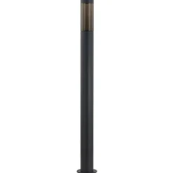 Gadebelysning ^ Lindby Statius vejlampe, antracit, jern, 100 cm