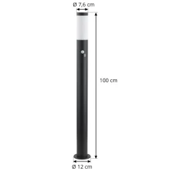 Lindby Gadebelysning Med Sensor|Gadebelysning > Statius vejlampe, antracit/hvid, sensor, 100 cm