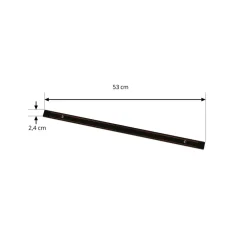Lindby Gang|Skinnesystem > strømskinne Lumaro, sort, aluminium, længde 53 cm