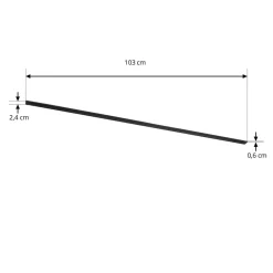Lindby Gang|Pendellamper > strømskinne Lumaro, sort, aluminium, længde 103 cm