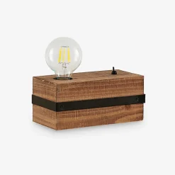 Bordlamper ^ Lindby Sverina bordlampe af træ, 1 lyskilde
