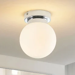 Lindby Loftlamper|Loftlamper > Tavino loftslampe, sfærisk skærm, krom