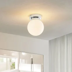 Lindby Loftlamper|Loftlamper > Tavino loftslampe, sfærisk skærm, krom