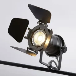 Lindby Gang|Loftlamper > Tilen loftspot, 4 lyskilder, sort, metal, 125 cm