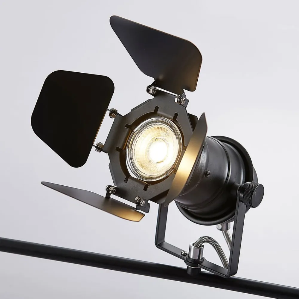 Lindby Gang|Loftlamper > Tilen loftspot, 4 lyskilder, sort, metal, 125 cm