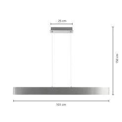 Pendellamper ^ Lindby Tinkodara LED-hængelampe, spisestue, aluminium