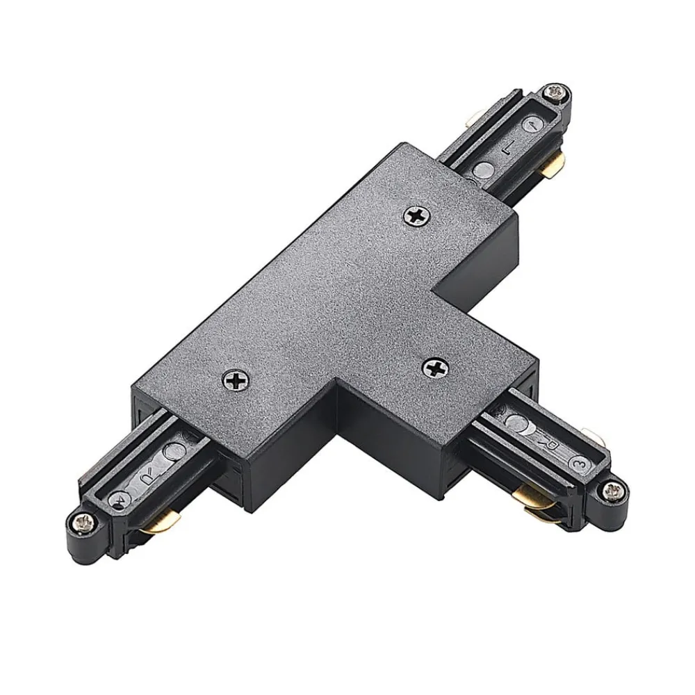 Lindby Skinnesystem > T-stik Linaro, sort, 1-faset system