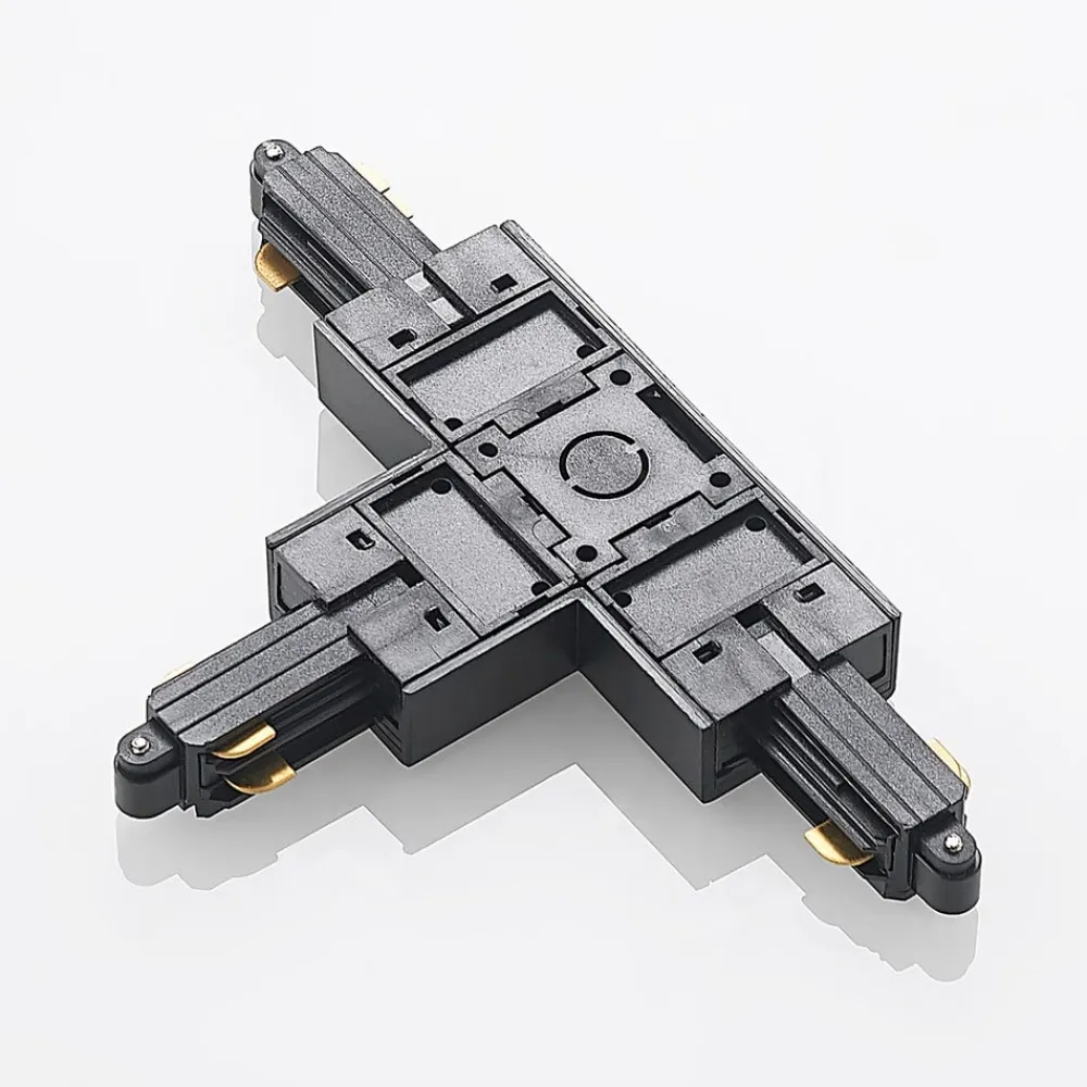 Lindby Skinnesystem > T-stik Linaro, sort, 1-faset system