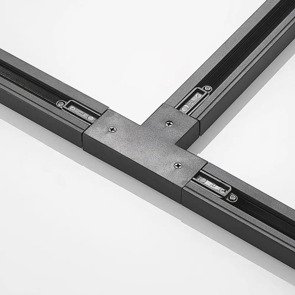 Lindby Skinnesystem > T-stik Linaro, sort, 1-faset system
