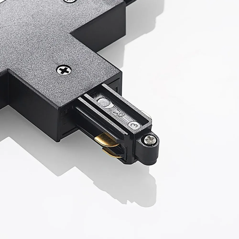 Lindby Skinnesystem > T-stik Linaro, sort, 1-faset system