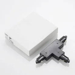 Lindby Skinnesystem > T-stik Linaro, sort, 1-faset system