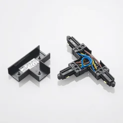 Lindby Skinnesystem > T-stik Linaro, sort, 1-faset system