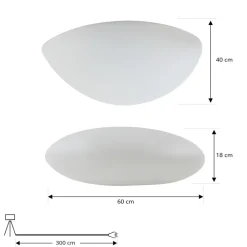 Lindby Dekorationsbelysning|Terrassebelysning > udendørs gulvlampe Arani, hvid, plast, stik