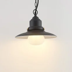 Lindby Udendørs Pendellamper > udendørs hængelampe Roisin, antracit, metal, Ø 32cm