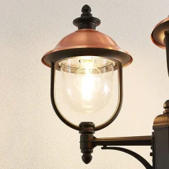 Lindby Lygtepæle > udendørslampe Clint, 225 cm, 3 lyskilder, saltvandsresistent, E27