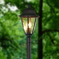 Lindby Lygtepæle > udendørslampe Edana, 211 cm, antracit, E27, IP44