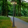Lygtepæle ^ Lindby udendørslampe Edana, 212 cm, 3 lyskilder, antracit, E27, IP44