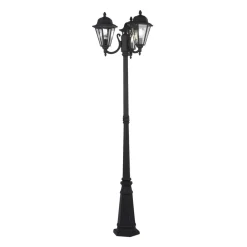 Lygtepæle ^ Lindby udendørslampe Edana, 212 cm, 3 lyskilder, antracit, E27, IP44