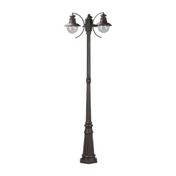 Lindby Lygtepæle > udendørslampe Eddie, 198 cm, rust, metal, IP44, E27