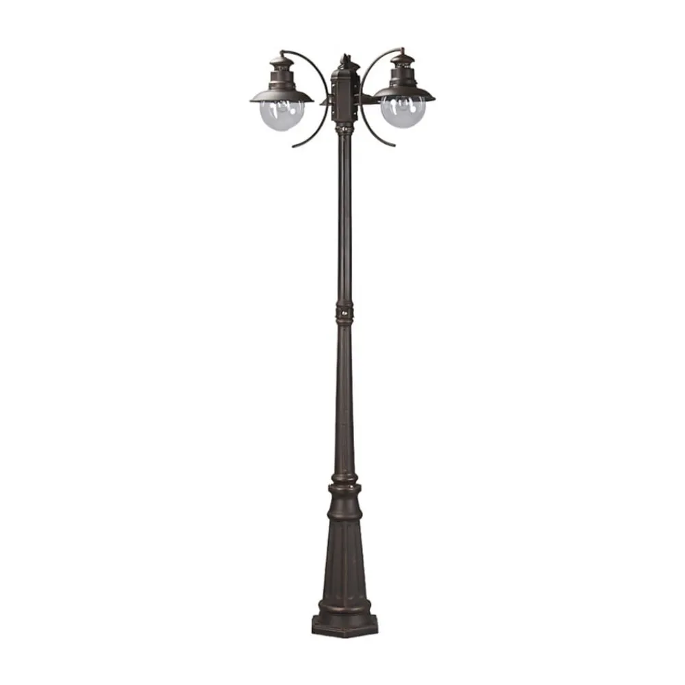 Lindby Lygtepæle > udendørslampe Eddie, 198 cm, rust, metal, IP44, E27
