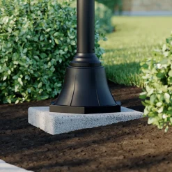 Lygtepæle ^ Lindby udendørslampe Farley, 215 cm, 2 lyskilder, IP44, E27