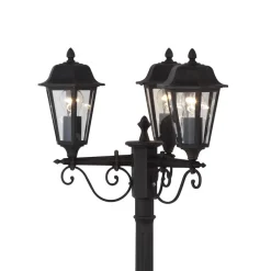 Lindby Lygtepæle > udendørslampe Lamina, 172 cm, 3 lyskilder, sort-rust, E27