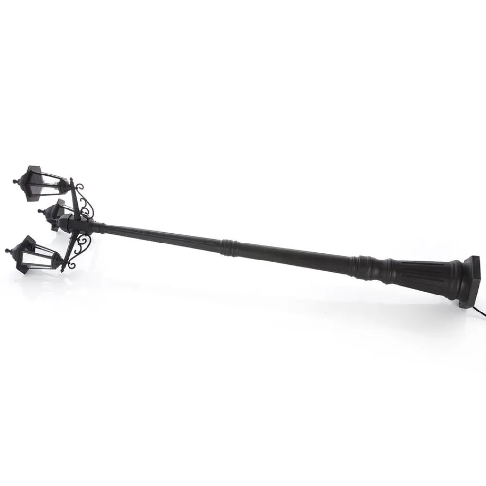 Lindby Lygtepæle > udendørslampe Nane, 217 cm, sort, saltvandsresistent, E27