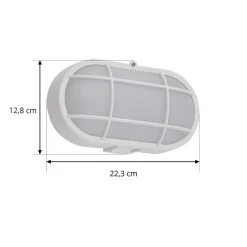 Lindby Terrassebelysning > udendørs LED-væglampe Alisha, hvid, plast, IP54