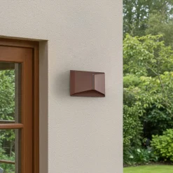 Lindby Terrassebelysning|Væglamper > udendørs LED-væglampe Anlira, brun, op og ned, IP65