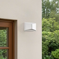 Terrassebelysning|Væglamper ^ Lindby udendørs LED-væglampe Anlira, hvid, op og ned, IP65